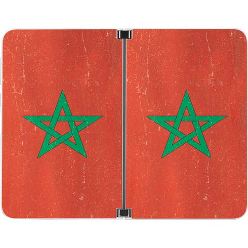 Morocco Flag Distressed Surface Duo Skin