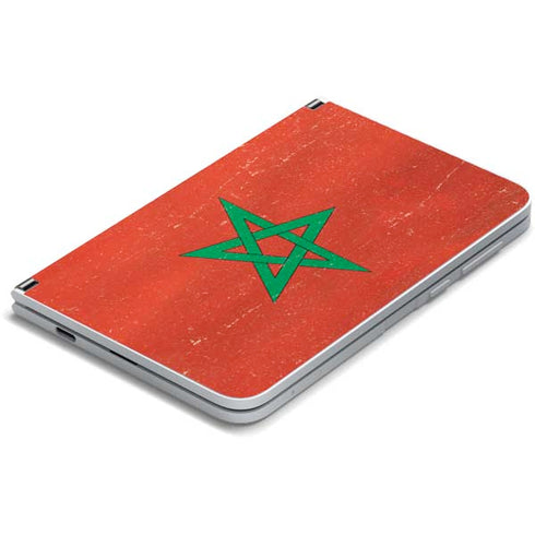 Morocco Flag Distressed Surface Duo Skin