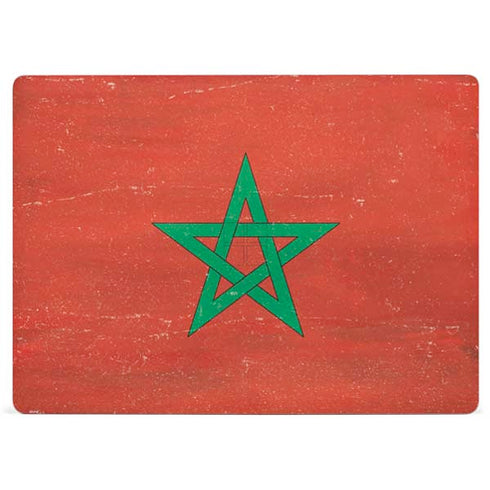 Morocco Flag Distressed Surface Laptop 2 Skin
