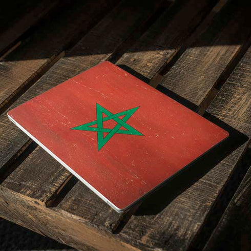 Morocco Flag Distressed Surface Laptop 2 Skin
