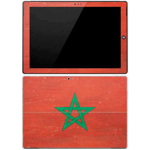 Morocco Flag Distressed Surface Pro 3 Skin