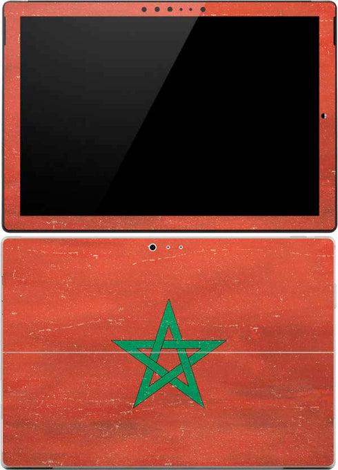 Morocco Flag Distressed Surface Pro 4 Skin