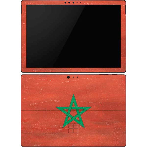 Morocco Flag Distressed Surface Pro 6 Skin