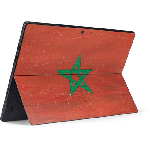 Morocco Flag Distressed Surface Pro 7 Skin
