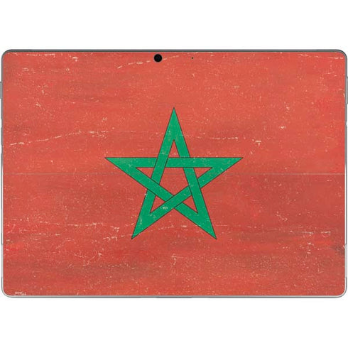 Morocco Flag Distressed Surface Pro 8 Skin
