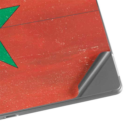 Morocco Flag Distressed Surface Pro 8 Skin