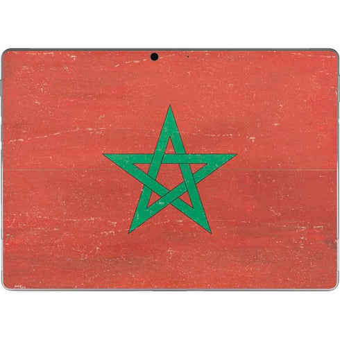 Morocco Flag Distressed Surface Pro 9 Skin