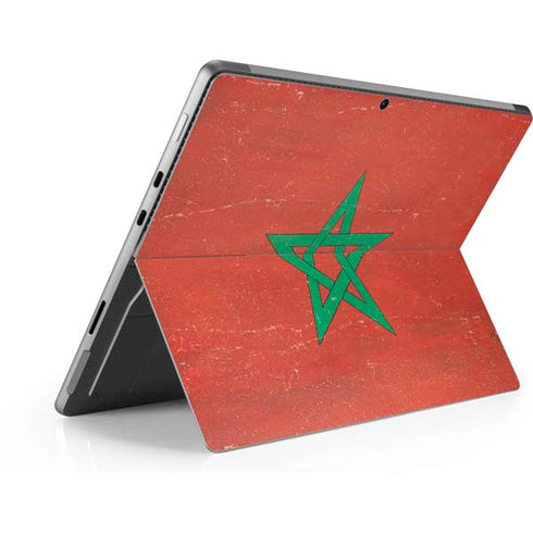 Morocco Flag Distressed Surface Pro 9 Skin