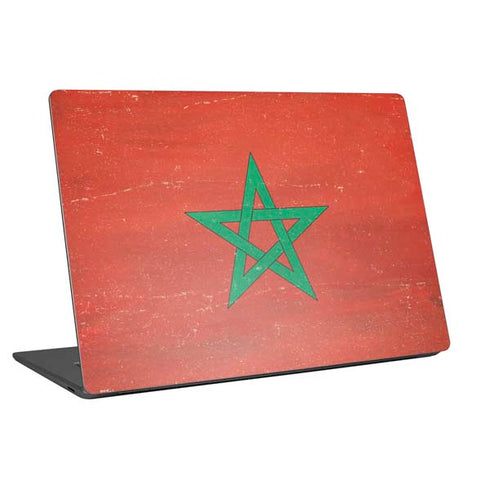 Morocco Flag Distressed Universal Laptop 11in (8.8 x 6.2in) Skin