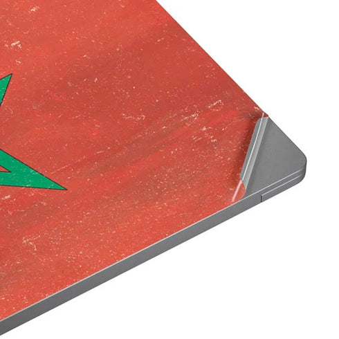 Morocco Flag Distressed Universal Laptop 12in (9.8 x 6.8in) Skin