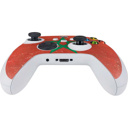 Morocco Flag Distressed Xbox Series S Controller Skin