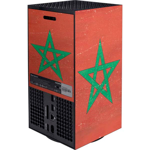 Morocco Flag Distressed Xbox Series X Bundle Skin