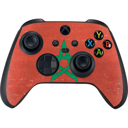 Morocco Flag Distressed Xbox Series X Bundle Skin