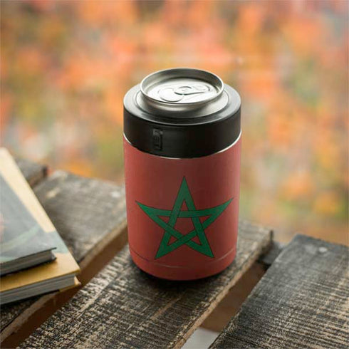 Morocco Flag Distressed Yeti Colster Can Insulator Skin
