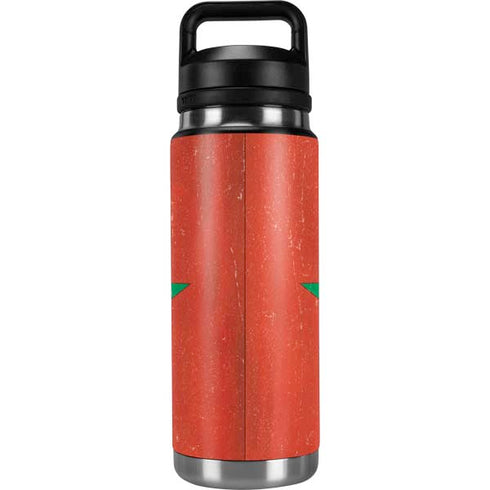 Morocco Flag Distressed YETI Rambler 26oz Bottle Skin