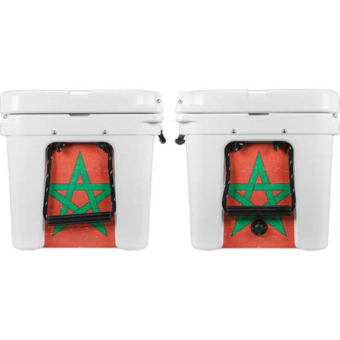 Morocco Flag Distressed YETI Tundra 35 Hard Cooler Skin