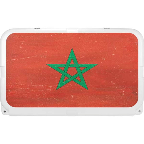 Morocco Flag Distressed YETI Tundra 45 Hard Cooler Skin