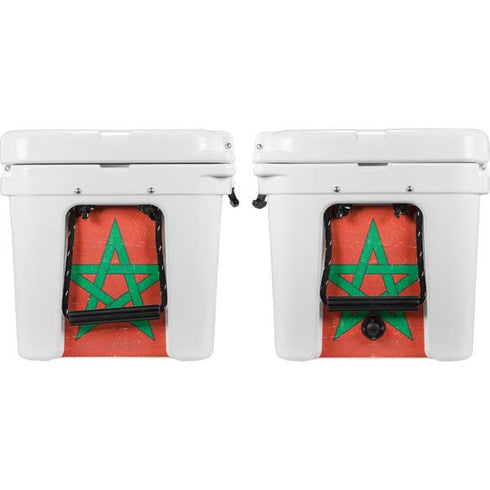 Morocco Flag Distressed YETI Tundra 45 Hard Cooler Skin