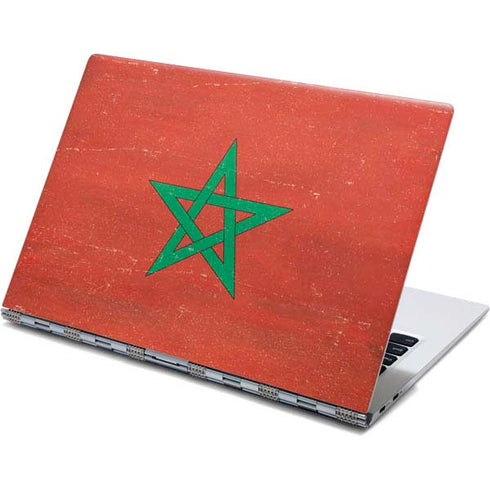 Morocco Flag Distressed Yoga 910 2-in-1 14in Touch-Screen Skin