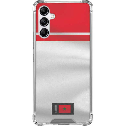 Morocco Soccer Flag Galaxy A14 5G Clear Case