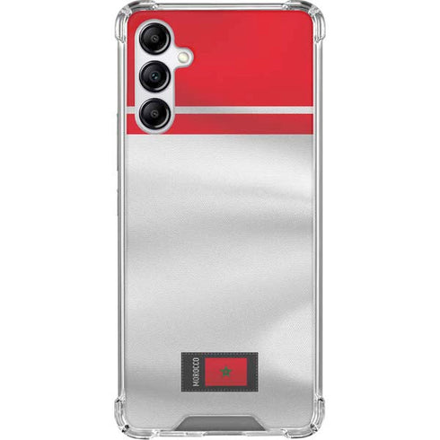 Morocco Soccer Flag Galaxy A15 5G Clear Case