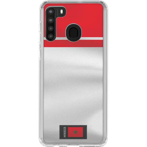 Morocco Soccer Flag Galaxy A21 Clear Case