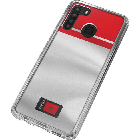Morocco Soccer Flag Galaxy A21 Clear Case