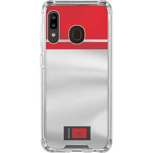 Morocco Soccer Flag Galaxy A30 Clear Case