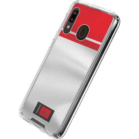 Morocco Soccer Flag Galaxy A30 Clear Case