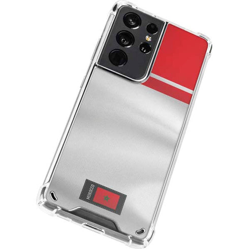 Morocco Soccer Flag Galaxy S21 Ultra 5G Clear Case