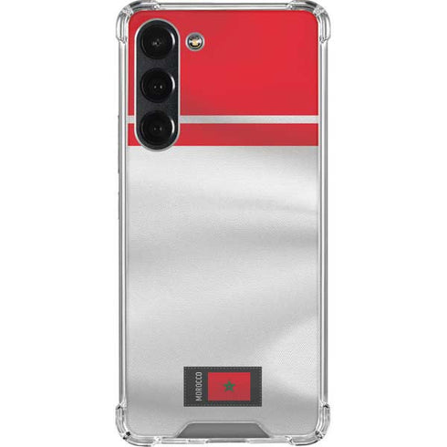 Morocco Soccer Flag Galaxy S23 Plus Clear Case