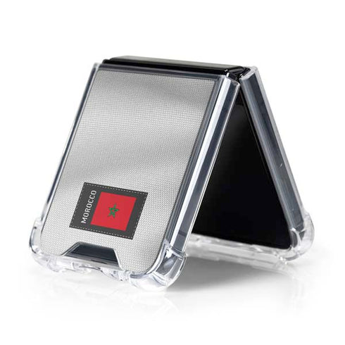 Morocco Soccer Flag Galaxy Z Flip5 5G Clear Case