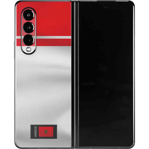 Morocco Soccer Flag Galaxy Z Fold3 5G Skin
