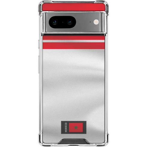 Morocco Soccer Flag Google Pixel 8 Clear Case