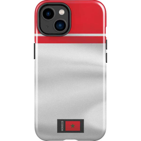 Morocco Soccer Flag iPhone 15 Plus Impact Case