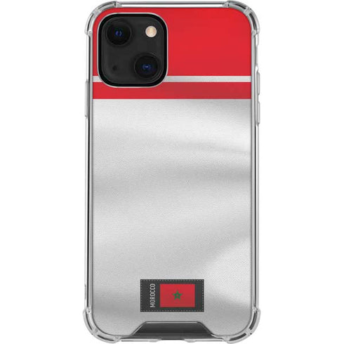 Morocco Soccer Flag iPhone 15 Plus Clear Case