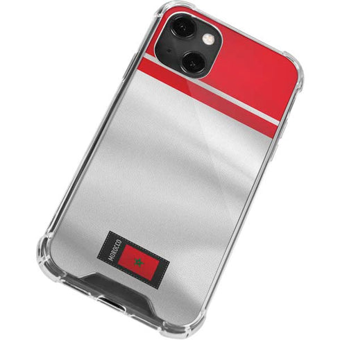 Morocco Soccer Flag iPhone 15 Plus Clear Case