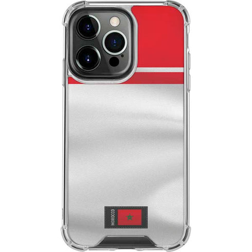 Morocco Soccer Flag iPhone 15 Pro Clear Case