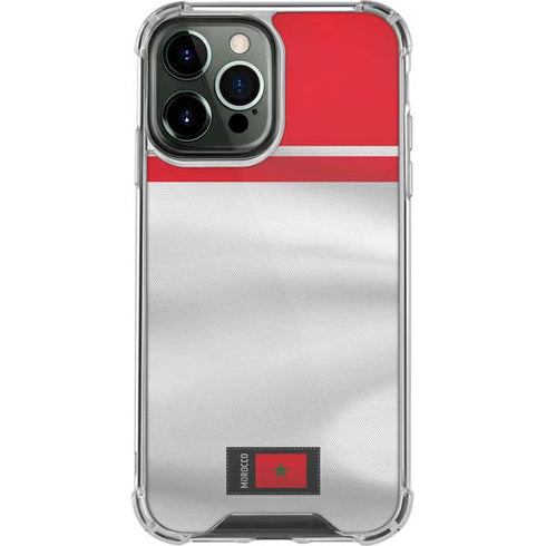 Morocco Soccer Flag iPhone 14 Pro Max Clear Case