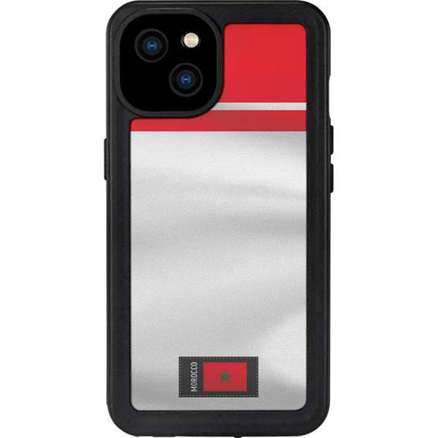 Morocco Soccer Flag iPhone 15 Plus Waterproof Case