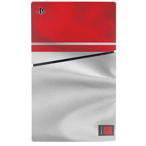 Morocco Soccer Flag PS5 Slim Disk Console Skin