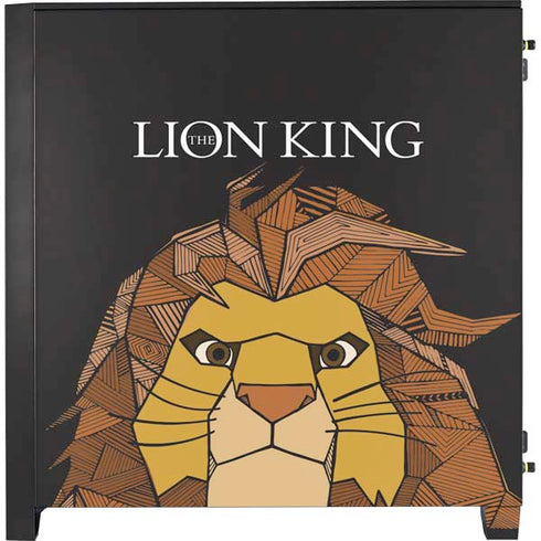 Disney The Lion King Mosaic Simba Art Corsair 4000D Tempered Glass Mid-Tower ATX Case Skin