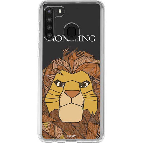 Disney The Lion King Mosaic Simba Art Galaxy A21 Clear Case