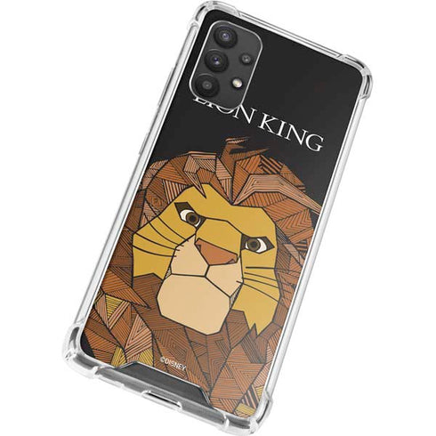 Disney The Lion King Mosaic Simba Art Galaxy A32 5G Clear Case