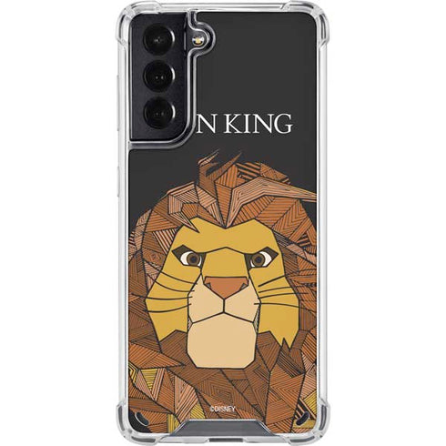Disney The Lion King Mosaic Simba Art Galaxy S21 5G Clear Case