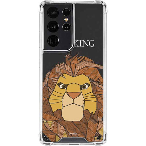 Disney The Lion King Mosaic Simba Art Galaxy S21 Ultra 5G Clear Case