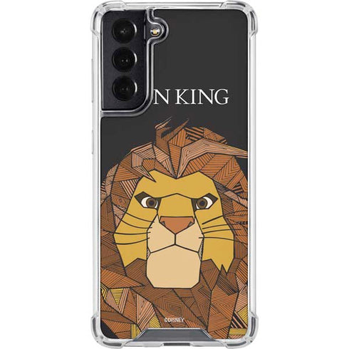Disney The Lion King Mosaic Simba Art Galaxy S22 Clear Case