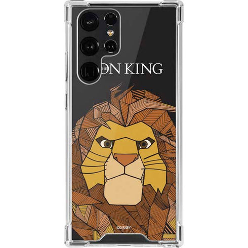 Disney The Lion King Mosaic Simba Art Galaxy S22 Ultra Clear Case