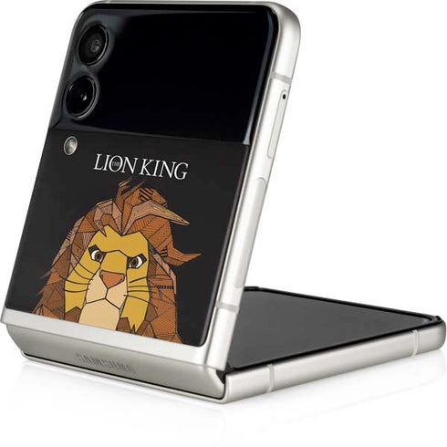 Disney The Lion King Mosaic Simba Art Galaxy Z Flip3 5G Skin