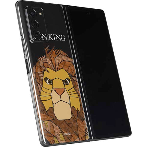 Disney The Lion King Mosaic Simba Art Galaxy Z Fold2 5G Skin